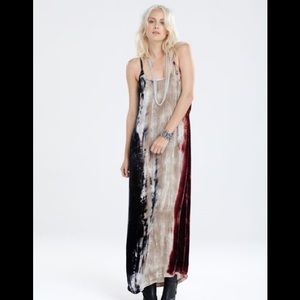 Chaser Brand Velvet Tie Dye Maxi Dress